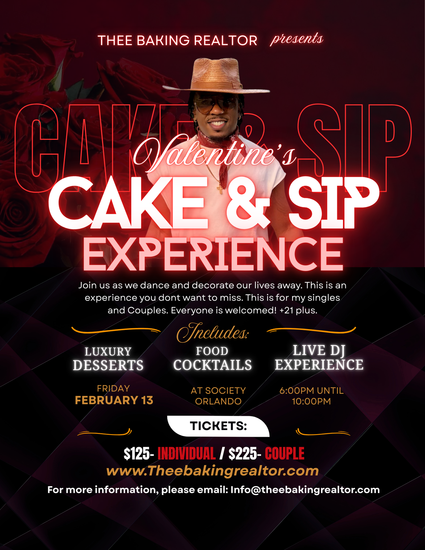 Valentine's Cake and Sip 2/13