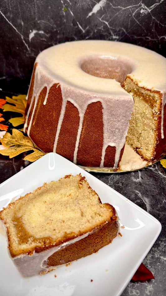 Sweet Potato Pound Cake w/ Spiced Cream Cheese