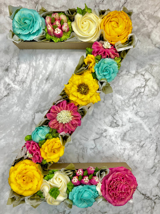 Monogram Cupcake Letter