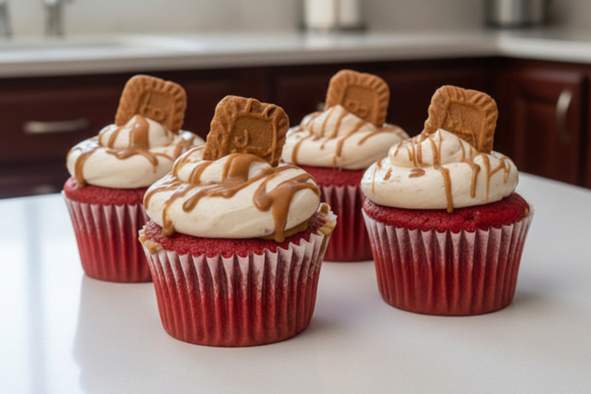 Jumbo Biscoff Cupcakes- 4 Pack Special